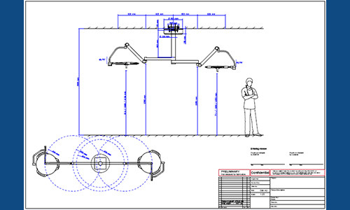 תכנית התקנת מנורת ניתוח